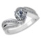 Certified 1.16 Ctw Diamond Wedding/Engagement Style 14K White Gold Halo Ring (VS/SI1)