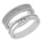 Certified 1.00 Ctw Diamond Wedding/Engagement 14K White Gold Halo Band