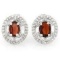 1 2/5 CTW GARNET .925 STERLING SILVER EARRINGS