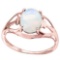 0.69 CT OPAL 10KT SOLID RED GOLD RING