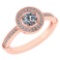 Certified 0.94 Ctw Diamond 14k Rose Gold Ring VS/SI1
