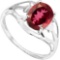 1.7 CT MOZAMBIQUE GARNET 10KT SOLID WHITE GOLD RING