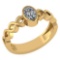 Certified 0.50 Ctw Diamond 14K Yellow Gold Halo Ring