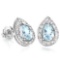 1 CTW BABY SWISS BLUE TOPAZ .925 STERLING SILVER EARRINGS