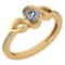 Certified 0.52 Ctw Diamond 14k Yellow Gold Ring VS/SI1