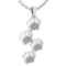 Certified 0.22 Ctw Diamond Puppy Paws Charms Necklace 18K White Gold (VS/SI1)