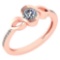Certified 0.52 Ctw Diamond 14k Rose Gold Ring VS/SI1