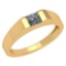 Certified 0.35 Ctw Diamond 14k Yellow Gold Halo Mens Ring