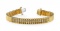 14K YELLOW GOLD .65 CTW G-H SI2/SI3 DOUBLE CENTER STRAND DIAMOND BRACELET