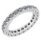 Certified 1.79 Ctw Diamond Wedding/Engagement 14K White Gold Halo Band