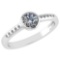 Certified 0.50 Ctw Diamond 14k White Gold Halo Ring