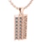 Certified 0.16 Ctw Diamond Necklace For Ladies 21st Century New collection 18K Rose Gold (VS/SI1)