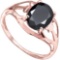 2.2 CT BLACK SAPPHIRE 10KT SOLID RED GOLD RING