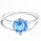 1.08 CT SKY BLUE TOPAZ 10KT SOLID WHITE GOLD RING