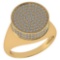 Certified 0.99 Ctw Diamond 14k Yellow Gold Halo Ring