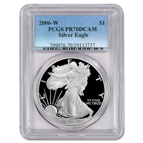 Certified Proof Silver Eagle 2006-W PR70DCAM PCGS