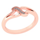 Certified 0.03 Ctw Diamond 14k Rose Gold Halo Ring