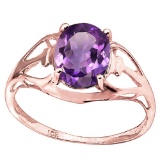 1.24 CT AMETHYST 10KT SOLID RED GOLD RING
