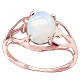 0.69 CT OPAL 10KT SOLID RED GOLD RING