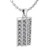 Certified 0.16 Ctw Diamond Necklace For Ladies 21st Century New collection 18K White Gold (VS/SI1)