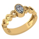 Certified 0.50 Ctw Diamond 14K Yellow Gold Halo Ring