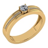 Certified 0.29 Ctw Diamond 14k Yellow Gold Ring VS/SI1
