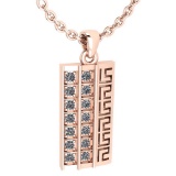 Certified 0.16 Ctw Diamond Necklace For Ladies 21st Century New collection 18K Rose Gold (VS/SI1)