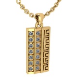 Certified 0.16 Ctw Diamond Necklace For Ladies 21st Century New collection 18K Yellow Gold (VS/SI1)