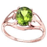 1.42 CT PERIDOT 10KT SOLID RED GOLD