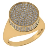 Certified 0.99 Ctw Diamond 14k Yellow Gold Halo Ring