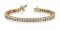 14K YELLOW GOLD 2 CTW G-H I1/I2 HALF BEZEL CONFIDENCE TENNIS BRACELET