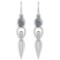 Certified 1.00 Ctw Diamond 14k White Gold Earrings