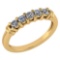 Certified 0.43 Ctw Diamond Engagement /Wedding 14K Yellow Gold Promises Band