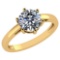 Certified 2.00Ctw Diamond 14k Yellow Gold Halo Ring G-H/SI2-I1