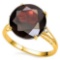 6.38 CTW GENUINE GARNET & GENUINE DIAMOND (2 PCS) 10KT SOLID YELLOW GOLD RING