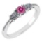 Certified 0.77 Ctw Pink Tourmaline And Diamond Platinum Halo Ring