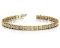 14K YELLOW GOLD .50 CTW G-H I1/I2 CLASSIC ILLUSION DIAMOND TENNIS BRACELET