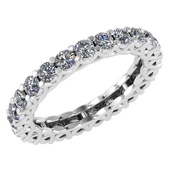 Certified 1.97 Ctw Diamond Engagement /Wedding 14K White Gold Promises Band