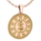 Certified New American And European Style Gold MADE IN ITALY Coins Charms Necklace 14k Yellow And Ro
