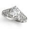CERTIFIED 18KT WHITE GOLD 1.10 CTW G-H/VS-SI1 VINTAGE STYLE DIAMOND RING