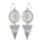 Certified 0.81 Ctw Treated Fancy Yellow Diamond VS/SI1 And White Diamond VS/SI1 Wire Hook Style Earr