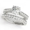 CERTIFIED 18KT WHITE GOLD 1.36 CTW G-H/VS-SI1 DIAMOND BRIDAL SET