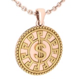 Certified New American And European Style Gold MADE IN ITALY Coins Charms Necklace 14k Yellow And Ro