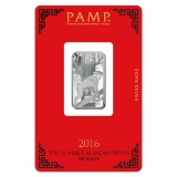 PAMP Suisse Silver Bar 10 Gram - 2016 Monkey Design