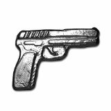 2 oz Fine Silver Gun - Poured Bar Pistol Handgun