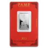 PAMP Suisse Silver Bar 10 Gram - 2015 Goat Design