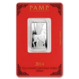 PAMP Suisse Silver Bar 10 Gram - 2014 Horse Design