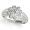 CERTIFIED PLATINUM 1.18 CTW G-H/VS-SI1 DIAMOND HALO ENGAGEMENT RING