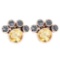 Certified 15.50 Ctw Citrine And Diamond SI2/I1 Earrings 14K Rose Gold Made In USA