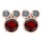 Certified 3.14 Ctw Garnet And Diamond VS/SI1 Earrings 14K Rose Gold Made In USA